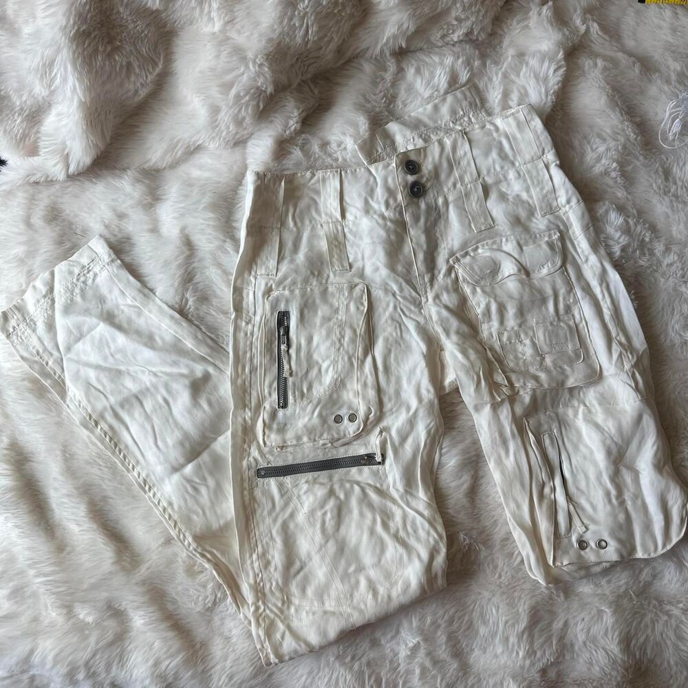 Pete & Greta Women's White and Cream Trousers